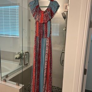 Off the shoulder maxi dress